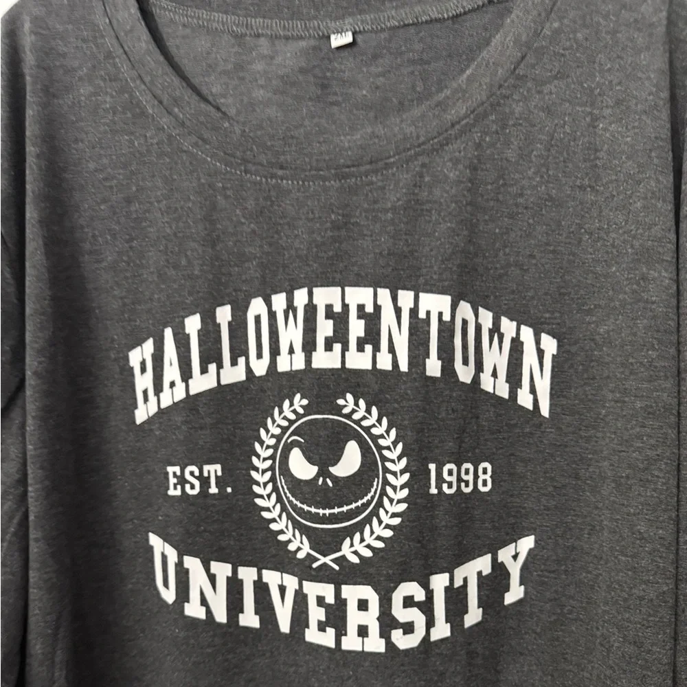 Nightmare Before Christmas Halloweentown University long sleeve tee NWT - Picture 3 of 6